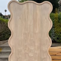 Wavy edge wooden backdrop panel